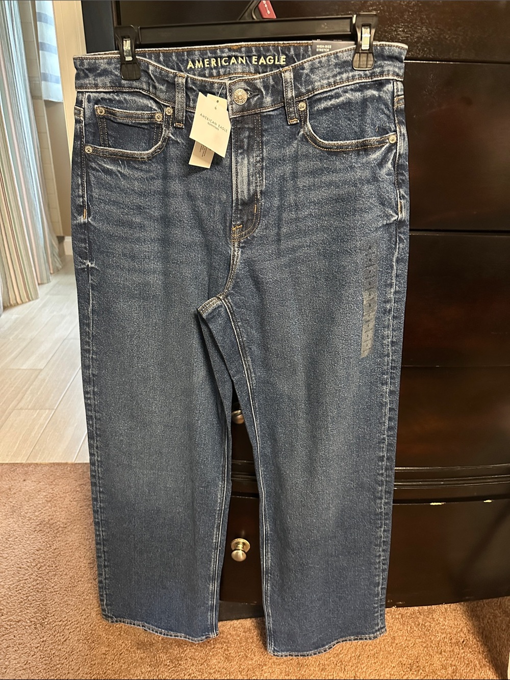 American Eagle Outfitters Women’s Stovepipe Jeans in Medium Blue